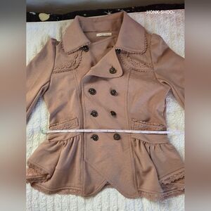 Axes Femme Tan Double-Breasted Jacket